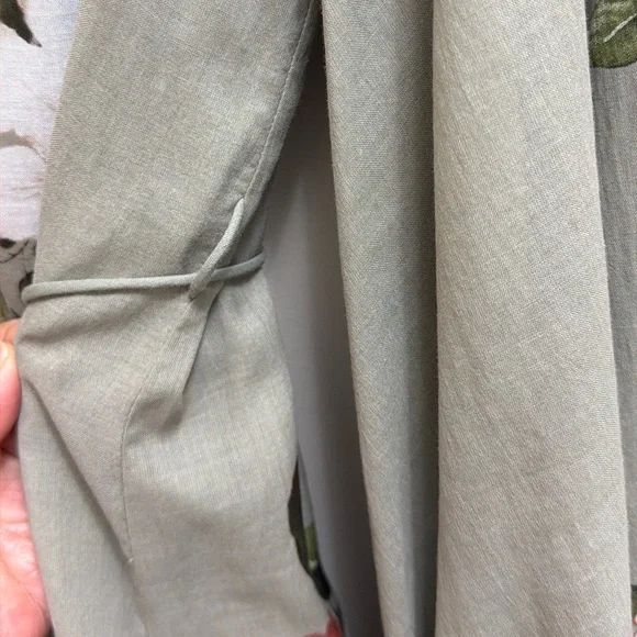 Camila Coelho Floral Mini Dress Blouson Sleeve Waist Tie Size Sage Green Size XS - Picture 8 of 11